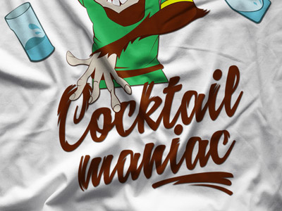 t-shirt print club cocktail lettering maniac monkey print t shirt