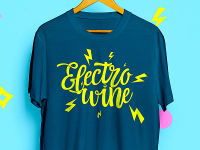 electro wine dance lettering