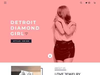 Detroit Diamond Girl adobe xd branding design fashion ui web desgin