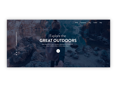 Great Outdoors adobe xd front end design front end developer landing page one page site