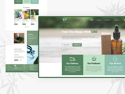 UI/UX design home page for Viva Green CBD