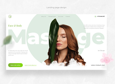 Landing page design for massage company design massage uiux web design webdesign