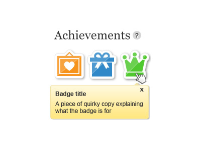 Achievements achievements awards badges