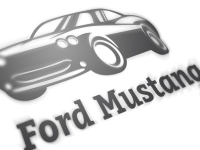Trying out new style car darko design ford graphic logo mustang style