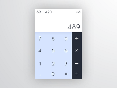 Calculator - DailyUI 004 app design calculator app design minimal simplicity ui ux