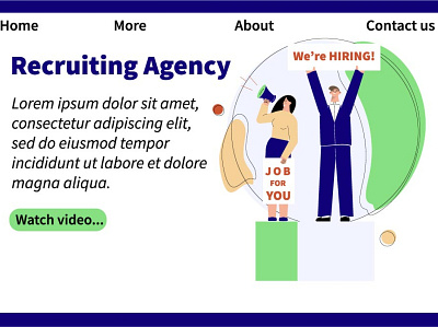 Recruting Agency illustration vector