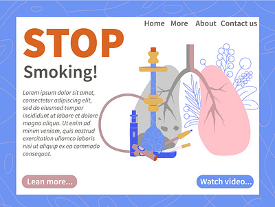 stop smoking banner illustration vector