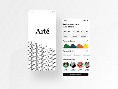 Arte Exhibition App app exhibition mobile ui