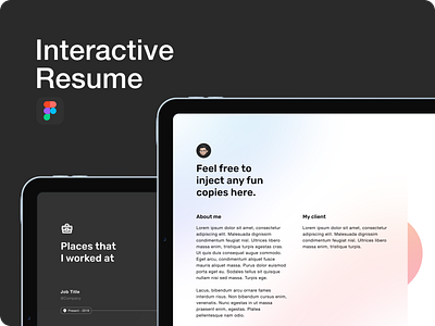 Glassmorphism interactive resume