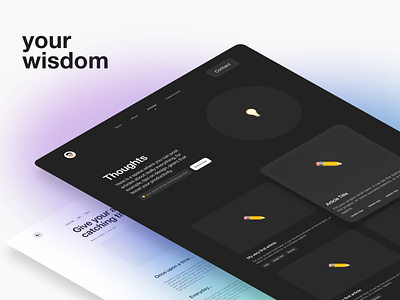 Folify kit - article page article page articles casestudy design figma figma design glassmorphism gradient template ui