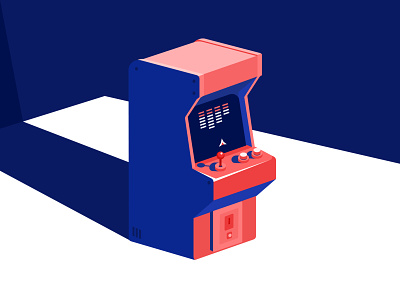 A retro arcade game. figma game illustration interaction isometric art