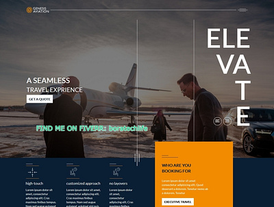 Airlines Html Template homepage portfolio