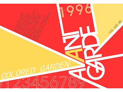 Colored garden poster design illustration typography ui
