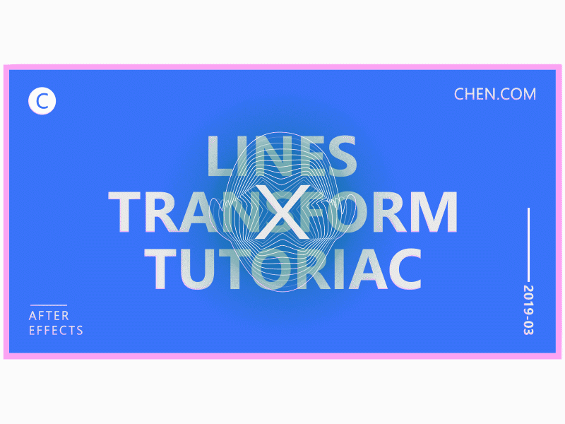 Dynamic line loop poster design illustration typography ui