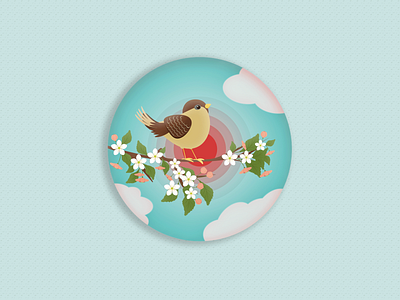 Cute bird design icon illustration logo ui 插图 设计