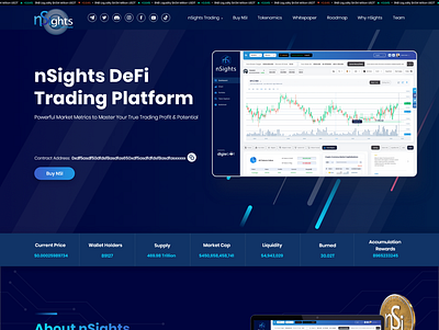 nSights DeFi Trading Platform adobe xd branding design ui ux website design