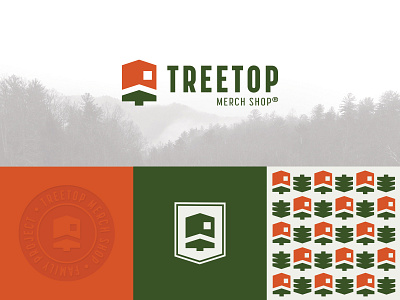 Treetop brand branding graphicdesign illustration logo mark minimal outdoors pattern vector