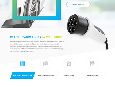 evCHARGEZONE charge electric vehicle ev ui ux web design website