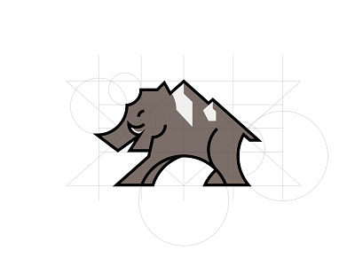 Feral Mountain animal boar branding feral geometric graphic design hog icon illustration logo minimal mountain pig vector wild