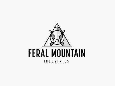 Feral Mountain boar branding design feral graphicdesign hog illustration logo mark mountain pig vector wild