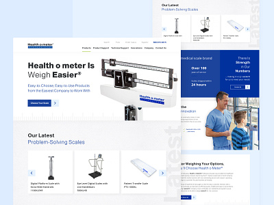 Health o meter doctor medical industry product catalog scales ui web design website weight