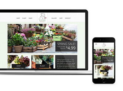 eleflora branding design homepage logo web design website