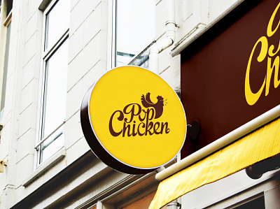 Pop chicken branding design graphic designing logo logo design