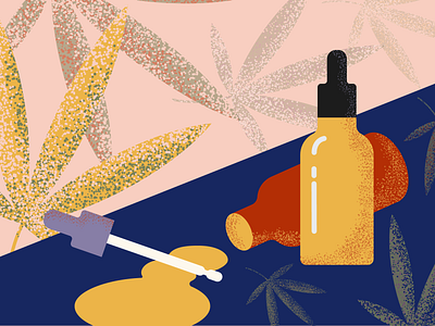 Hemp Oil Illustration