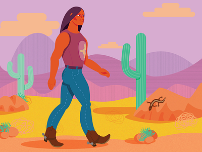 Desert Man adobe illustrator character character design illustration texture vector
