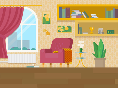 Cozy Room adobe illustrator design illustration rooms vector