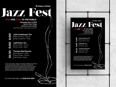 Jazz Fest Poster festival hierarchy indesign informational jazz fest music photoshop poster typogaphy