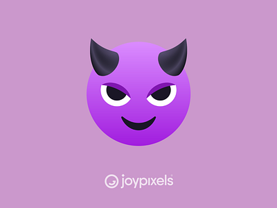 The JoyPixels Smiling Face with Horns Emoji - Version 5.5 character devil devil emoji devil horns emoji emojis fun glyph graphic icon illustration reaction smiley smiley face vector vector illustration