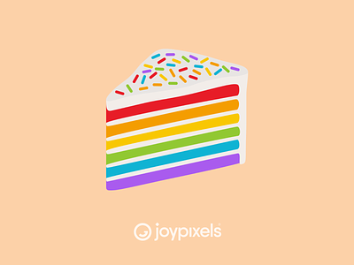 JoyPixels Rainbow Cake Emoji - Pride Pack cake character dessert emoji emojis gay gay pride gay rights icon illustration lesbian lgbt lgbtq pride proud rainbow