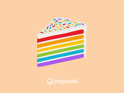 JoyPixels Rainbow Cake Emoji - Pride Pack