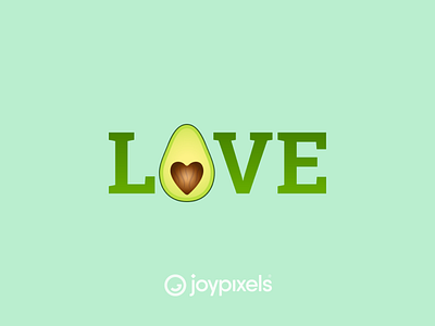 JoyPixels Avocado Love - Vegan Pack avocado avocados character emoji emojis fruit fruits glyph graphic green heart icon illustration love reaction vegan vegetarian veggies