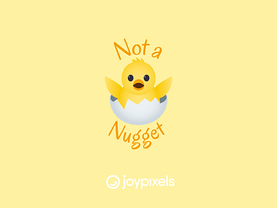 JoyPixels Not a Nugget Emoji Sticker - Vegan Pack animal rights character chick chicken chicks egg emoji emojis face glyph graphic icon illustration nugget reaction vector vegan vegan food veganism vegetarian