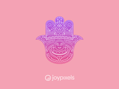 JoyPixels Hamsa Hand - Mindfulness Pack art character emoji emojis gradiant gradient hamsa hamsa hand icon illustration namaste smiley smiley face smileys yoga
