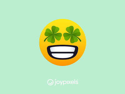 JoyPixels Four Leaf Clover Smiley - All Smiles 1.0 beer character clover emoji emojis four leaf clover holiday icon illustration lucky march shamrock smile smiles smiley smileys st paddys day st patrick st patricks day
