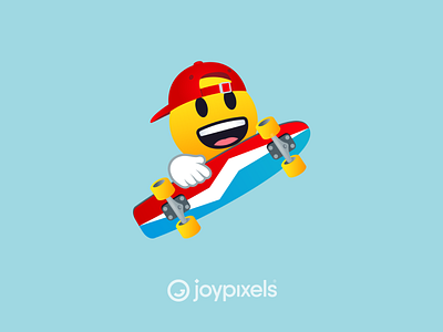 The JoyPixels Skateboarding Smiley Emoji - Sports Pack character emoji emojis glyph graphic icon illustration reaction skateboard skateboard graphics skateboarder skateboarding skateboarding art skater smile smiley smiley face