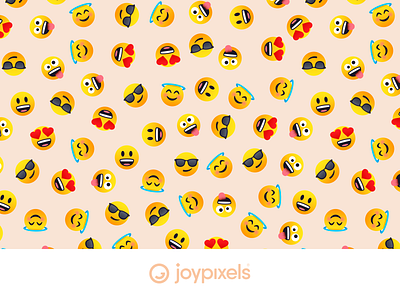 JoyPixels Emoji Pattern - Fun Smileys emoji emojis fun grin grinning face halo happy icon illustration multi pattern pattern art pattern design smile smiley smiley face smileys sunglasses zany