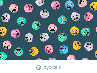 The JoyPixels Colorful Zombie Pattern - Emoji Patterns 1.0 background emoji emojis icon pattern pattern design seamless seamless loop seamless pattern seamlesspattern wallpaper wallpaper design zombie zombies