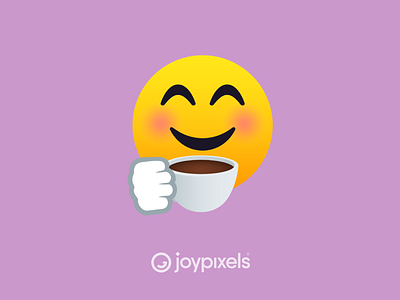 The JoyPixels Smiling Face with Coffee - All Smiles 1.0