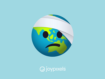 JoyPixels Bandaged World Emoji Sticker - Green Pack