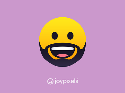 The JoyPixels Bearded Face Emoji - All Smiles 1.5 beard bearded man beards character emoji emojis graphic hipster icon illustration mustache mustaches smiley smiley face smileys smiling