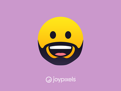 The JoyPixels Bearded Face Emoji - All Smiles 1.5