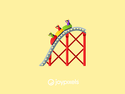 The JoyPixels Roller Coaster Emoji - Version 6.0 amusement park emoji emojis fun glyph graphic icon illustration ride roller coaster