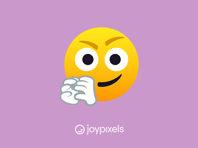 The JoyPixels Scheming Face - All Smiles 1.5 character emoji emojis glyph graphic icon illustration reaction scheme scheming smiley smiley face