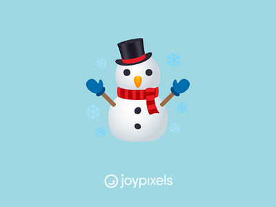 The JoyPixels Snowman with Snow Emoji - Version 6.0 character christmas emoji emojis frosty glyph graphic icon illustration snow snowflake snowflakes snowing snowman winter