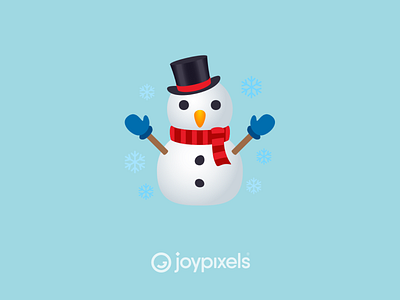 The JoyPixels Snowman with Snow Emoji - Version 6.0