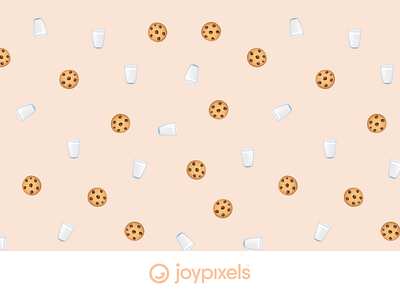 The JoyPixels Cookies & Milk Pattern - Patterns 1.0